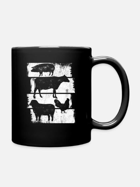 Nutztiere - Tasse einfarbig - Schwarz