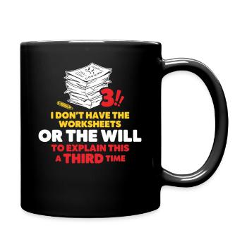 Stacks of Papers Sarcastic Quote - Full Colour Mug - black - Right