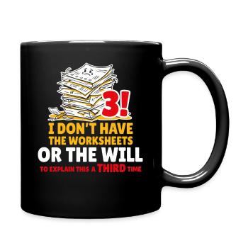 Third Time Procrastination Tee - Full Colour Mug - black - Right