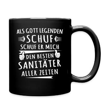 Sanitäter - Tasse einfarbig - Schwarz - Rechts