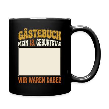 Guest Book Decoration 18th Birthday - Tasse einfarbig - Schwarz - Rechts