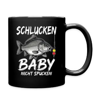 Schlucken Baby Nicht Spucken - Tasse einfarbig - Schwarz - Rechts