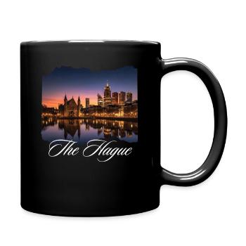 The Hague Evening Light Skyline - Full Colour Mug - black - Right