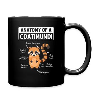 Anatomie d’un coati - Mug uni - noir - Droite
