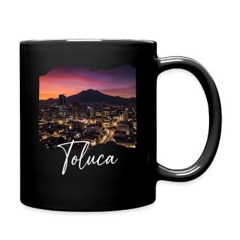Toluca Skyline Abendstimmung - Tasse einfarbig - Schwarz - Rechts