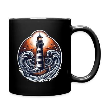 lighthouse - Full Colour Mug - black - Right