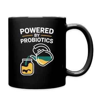 Alimenté par des probiotiques Kombucha Front - Mug uni - noir - Droite