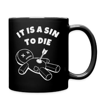 It's a sin to die, love life - Full Colour Mug - black - Right