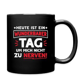 Sarkasmus Genervt Ruhe Abstand Bürohumor Ironie - Tasse einfarbig - Schwarz - Rechts