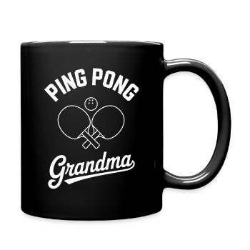 Tischtennis Tischtennisspieler Oma Geschenk - Tasse einfarbig - Schwarz - Rechts