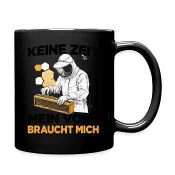 Bienen Fan Imkerhut Imkeranzug Imker - Tasse einfarbig - Schwarz - Rechts