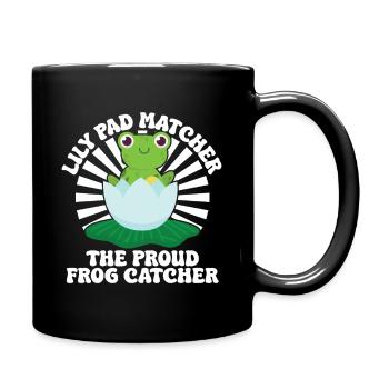 Frog Catcher Lily Pad Matcher Proud Catcher Frog - Full Colour Mug - black - Right