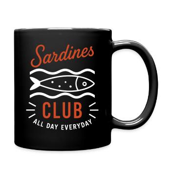 Sardines Club Every Day - Full Colour Mug - black - Right