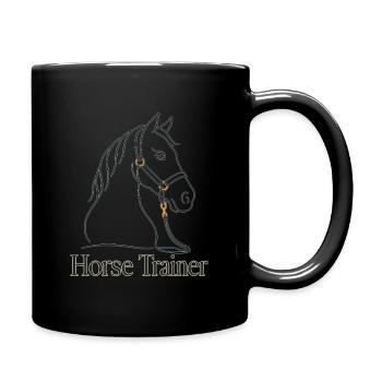 Horse Trainer Equestrian Minimal Identity Barn Lif - Full Colour Mug - black - Right