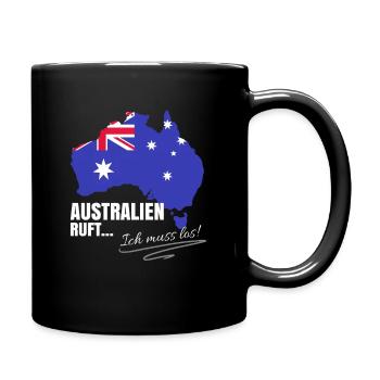 Australien Auswandern - Tasse einfarbig - Schwarz - Rechts