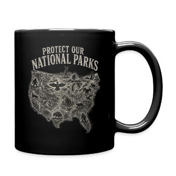 Cryptid Protect Our National Parks - Full Colour Mug - black - Right