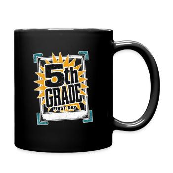 Rising 5th Grader, First Day Photo 5th Grade Kids - Full Colour Mug - black - Right