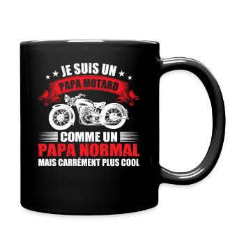 Papa Motard, Tee Shirt Humour Moto Homme Cadeau - Mug uni - noir - Droite