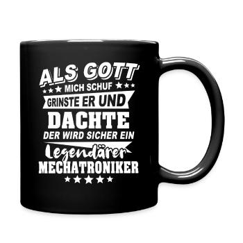 Mechatroniker - Tasse einfarbig - Schwarz - Rechts