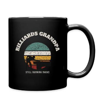 Billiards Grandpa Retro - Full Colour Mug - black - Right