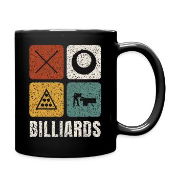 Billiards Vintage Panels - Full Colour Mug - black - Right