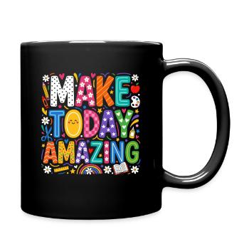 Faites d’aujourd’hui une motivation colorée incroyable pour les enfants - Mug uni - noir - Droite