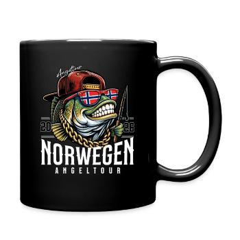 Norwegen Angeltour 2026 - Tasse einfarbig - Schwarz - Rechts