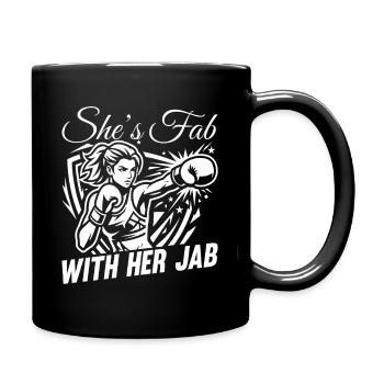 Fab With Her Jab Boxing Gloves - Tasse einfarbig - Schwarz - Rechts