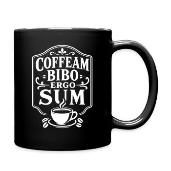 I Drink Coffee Therefore I Am | Latin Saying - Full Colour Mug - black - Right