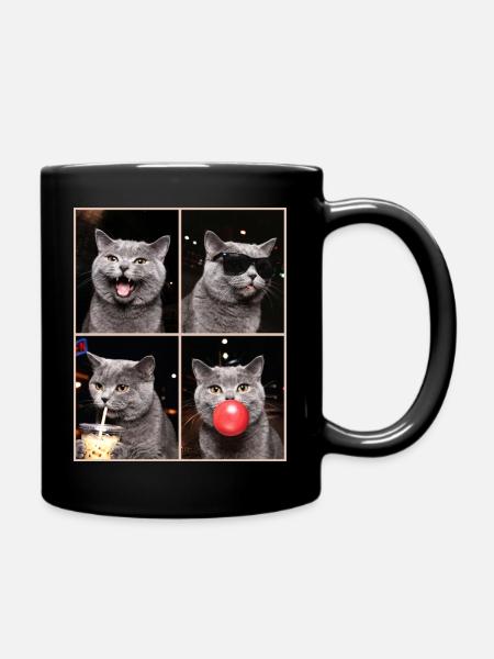 Katzen Britisch Kurzhaar Katze - Tasse einfarbig - Schwarz