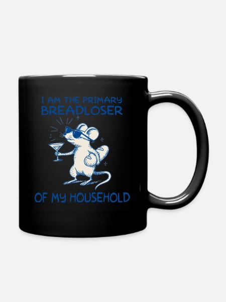 Hauptbreadloser meines Haushalts - Tasse einfarbig - Schwarz