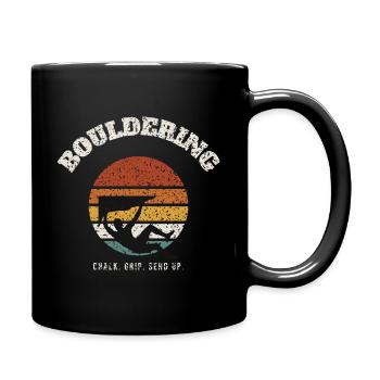 Bouldering Retro Sunset - Tasse einfarbig - Schwarz - Rechts