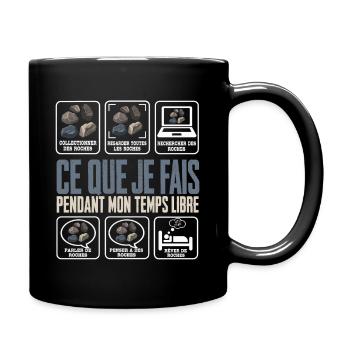 Géologue Cadeau humour personnalisé - Mug uni - noir - Droite