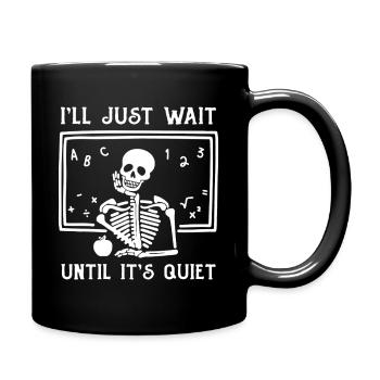 Quiet Time Skeleton Math - Full Colour Mug - black - Right