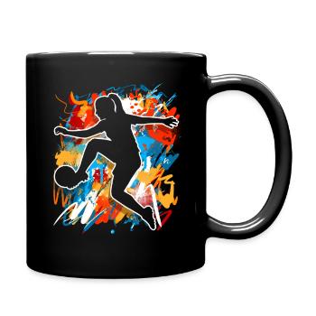 Football féminin - Mug uni - noir - Droite