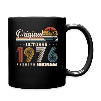 Original 1976 – 50. Geburtstag Vintage Retro - Tasse einfarbig - Schwarz - Rechts