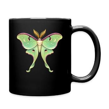 Luna Moth Celestial Illustration Actias luna - Full Colour Mug - black - Right