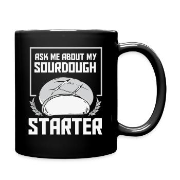 Brot Bäcker Bäckerei Brötchen Backen - Tasse einfarbig - Schwarz - Rechts