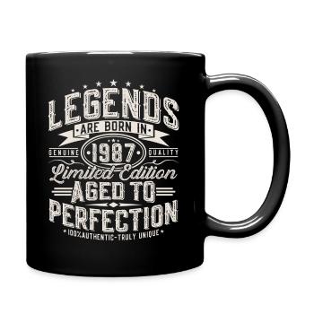 1987 Jahrgang Vintage Geburtstag Geschenk Retro - Tasse einfarbig - Schwarz - Rechts