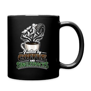 Fuelled by Coffee & Singletracks MTB Coffee Mug - Full Colour Mug - black - Right
