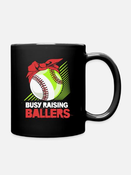 Softball Mama - Tasse einfarbig - Schwarz