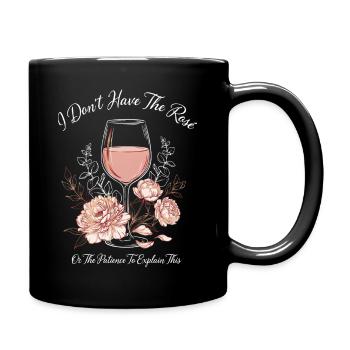Weinglas Blumen-Teaser - Tasse einfarbig - Schwarz - Rechts