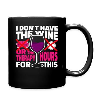 Satire de la vinothérapie Tee - Mug uni - noir - Droite