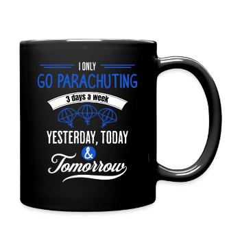 Citation drôle sur le parachutisme - Mug uni - noir - Droite