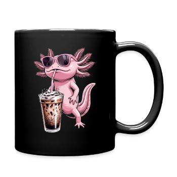 Axolotl Bubble Tea - Tasse einfarbig - Schwarz - Rechts