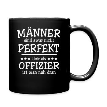 Offizier Männer - Tasse einfarbig - Schwarz - Rechts