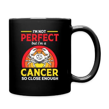 Sternzeichen Krebs - Tasse einfarbig - Schwarz - Rechts