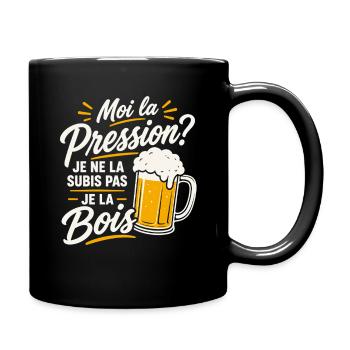 Bière Cadeau humour personnalisé - Mug uni - noir - Droite
