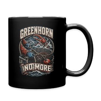 Alaska Königskrabben Greenhorn No More - Tasse einfarbig - Schwarz - Rechts
