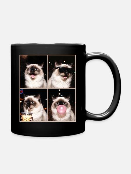 Katzen Himalaya Katze - Tasse einfarbig - Schwarz